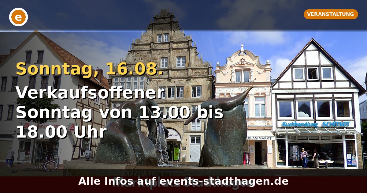Verkaufsoffener Sonntag von 13.00 bis 18.00 Uhr